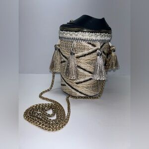 Luxe Boho Bucket Bag with Tassel Trim